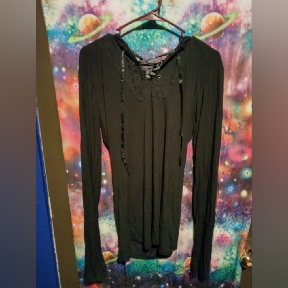 Discontinued Killstar hooded lace up dress/top